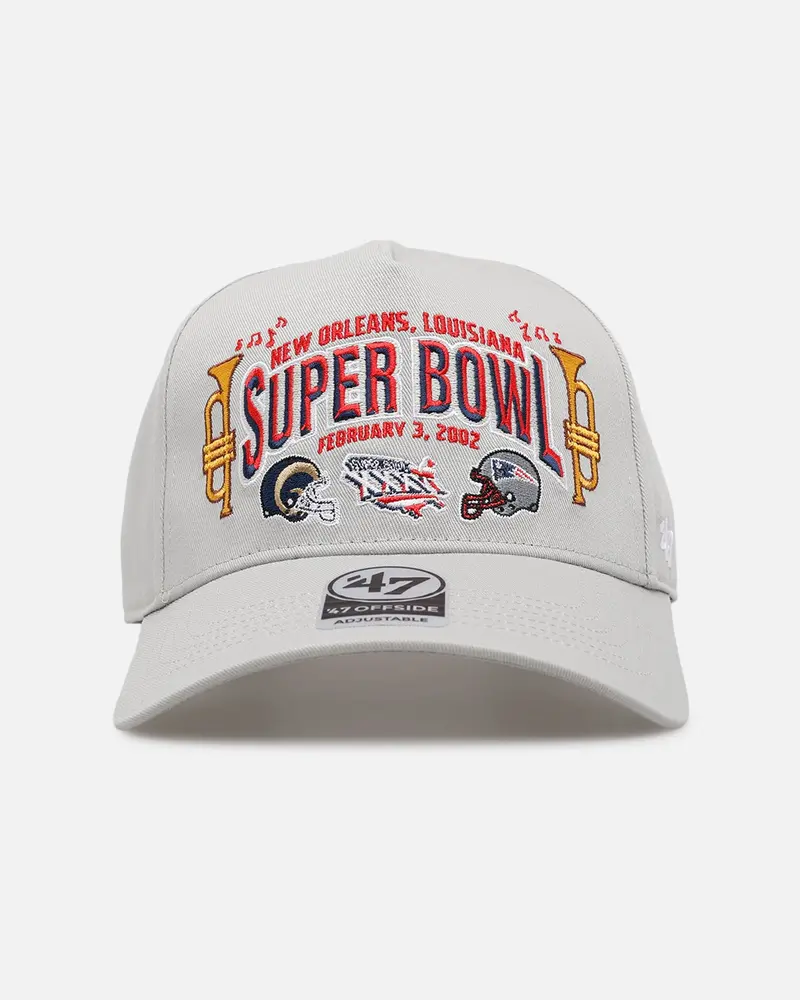 47 Brand New England Patriots Vs St. Louis Rams 'Vintage Super Bowl' Xxxvi '47 Offside Strapback Grey 1