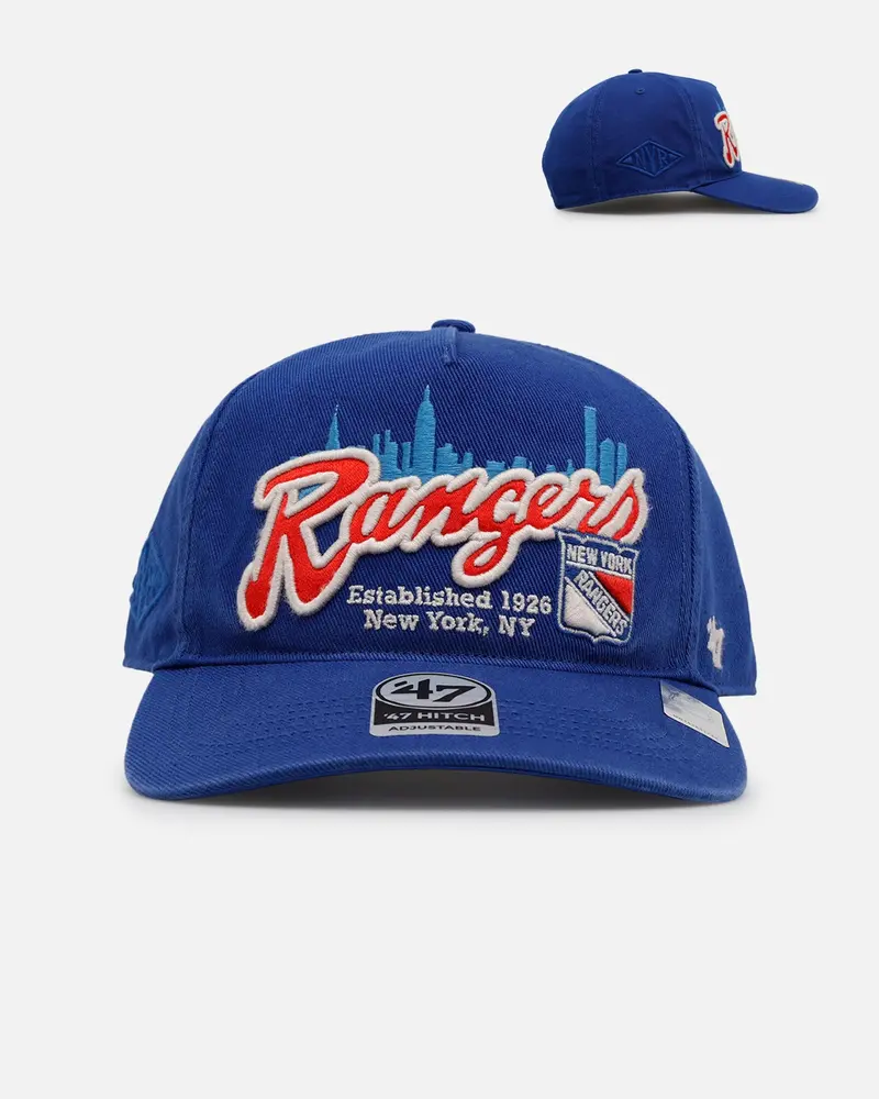 47 Brand New York Rangers 'Nhl Trophy Case' Premium Hitch Snapback Blue 1