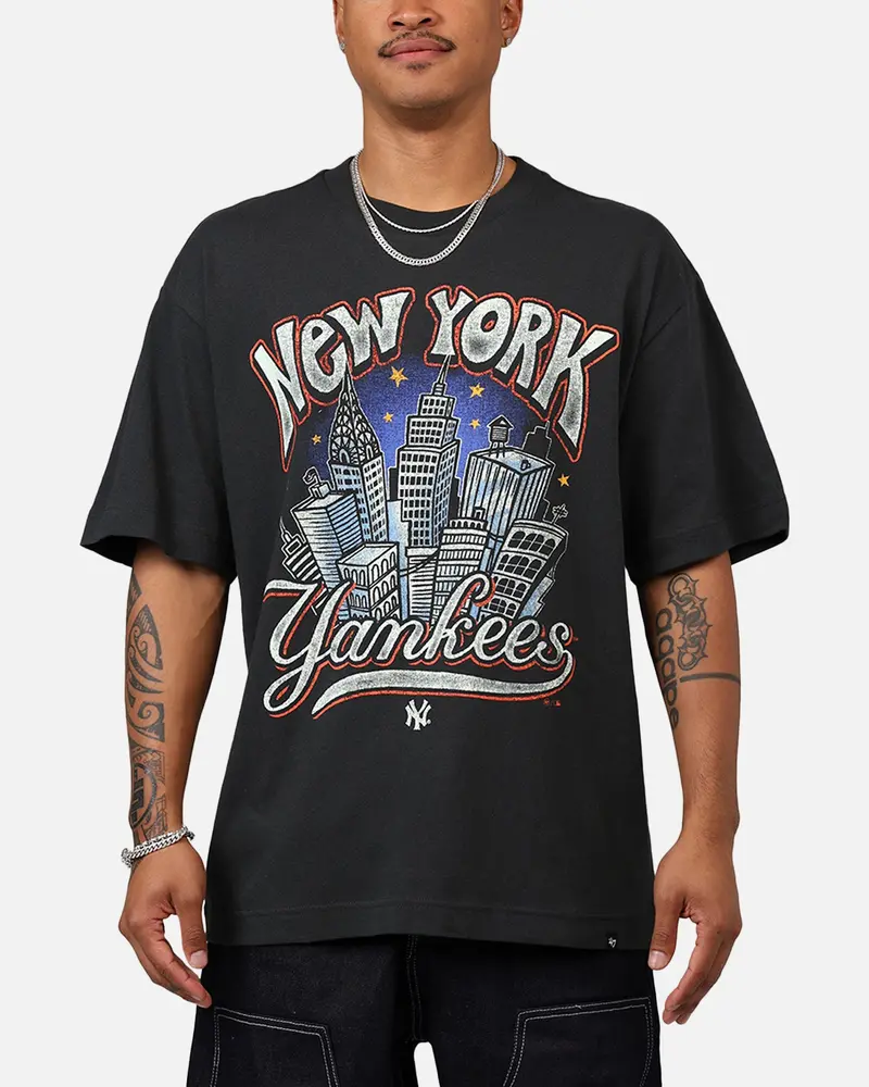 47 Brand New York Yankees 'Mlb Trophy Case' Premium T-Shirt Black 1