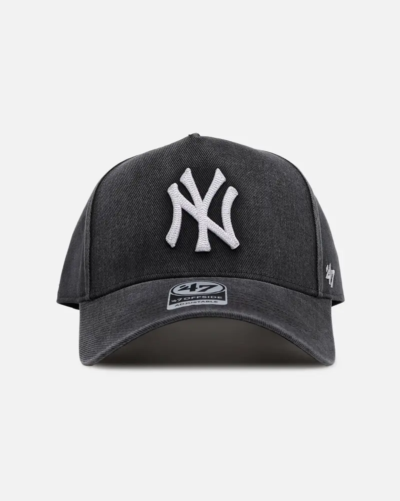 47 Brand New York Yankees 'Washed Black' Offside Dt Snapback Washed Black 1