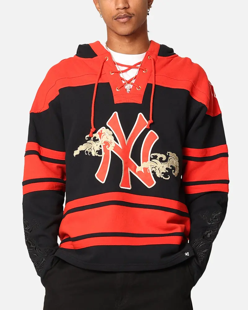 47 Brand New York Yankees 'Year Of The Dragon' Lacer Hoodie Jet Black 1