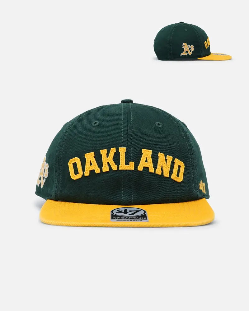 47 Brand Oakland Athletics 'Legacy 47 Captain Rl' Club Legacy '47 Captain Snapback Dark Green 1