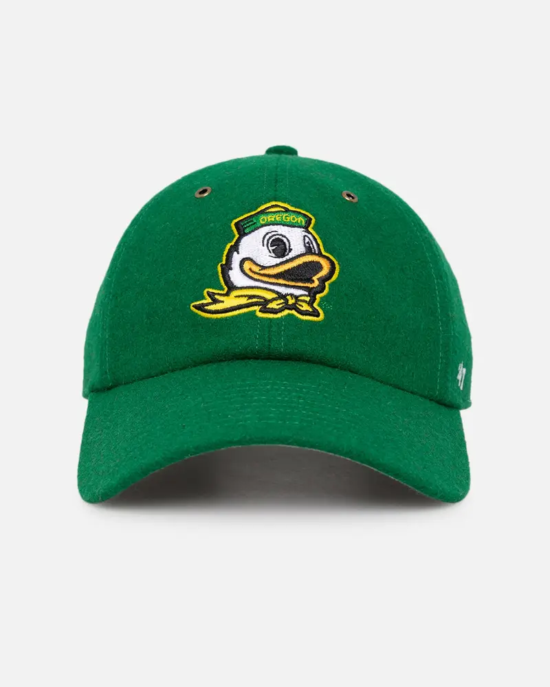 47 Brand Oregon Ducks Wooly Clean Up Strapback Kelly 1