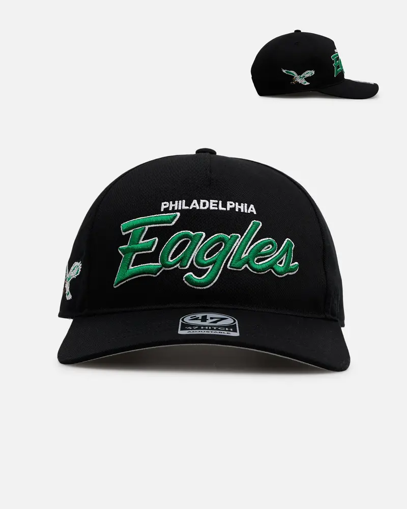 47 Brand Philadelphia Eagles 'Black Dome Script' 47 Hitch Snapback Black 1