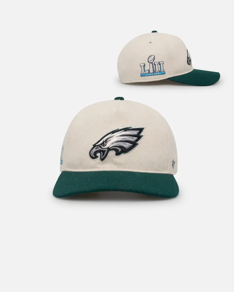 47 Brand Philadelphia Eagles Superbowl Gridiron Legacy Wooly Sure Shot Snapback Natural/Pacific 1