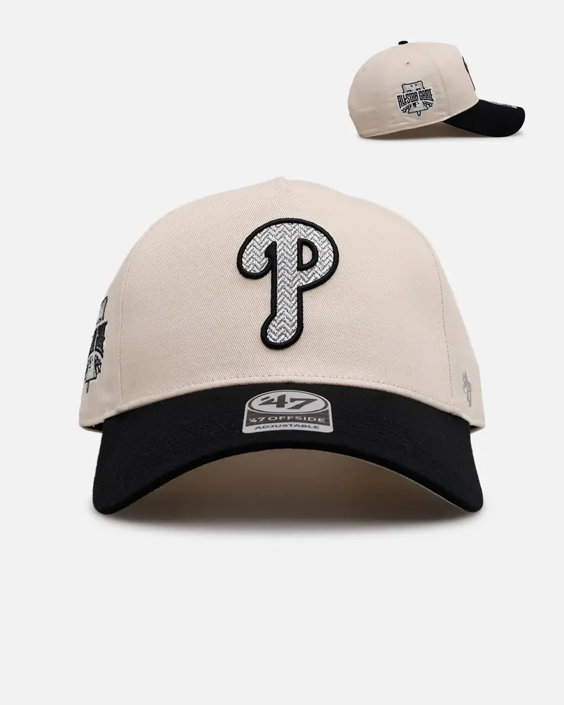 47 Brand Philadelphia Phillies 'Herringbone' 47 Offside Snapback Natural/Black 1