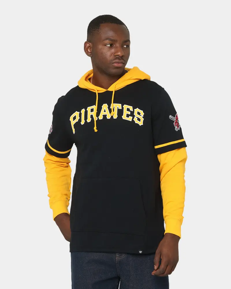 47 Brand Pittsburg Pirates Shortstop Hoodie Jet Black 1