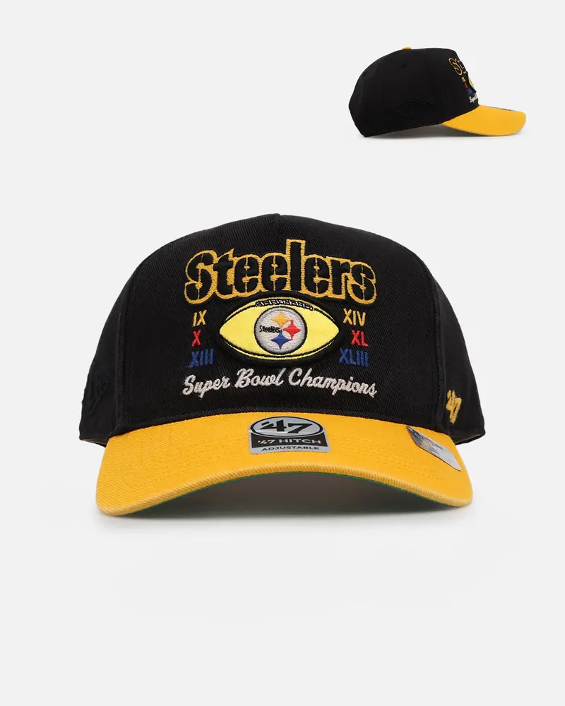 47 Brand Pittsburgh Steelers 'Nfl Trophy Case' Premium Hitch Snapback Black/Yellow 1