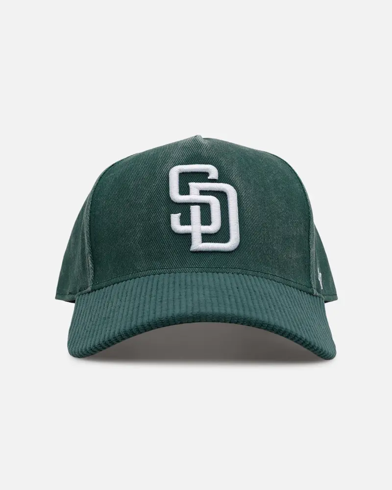47 Brand San Diego Padres 'Apollo Cord Dark Green' 47 Offside Snapback Dark Green 1