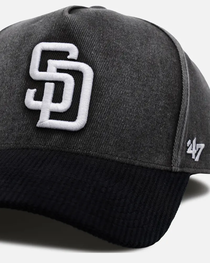 47 Brand San Diego Padres 'Apollo Corduroy' Offside Dt Snapback Black 2