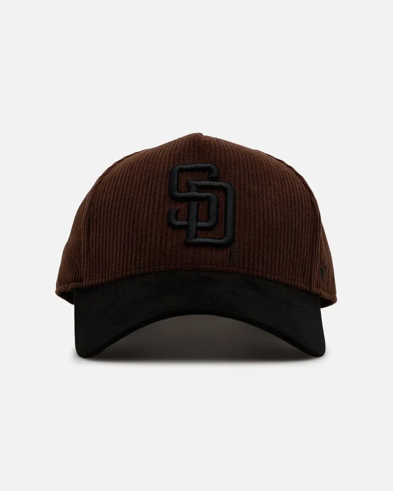 47 Brand San Diego Padres 'Barren' Offside Dt Corduroy Snapback Brown/Black 1