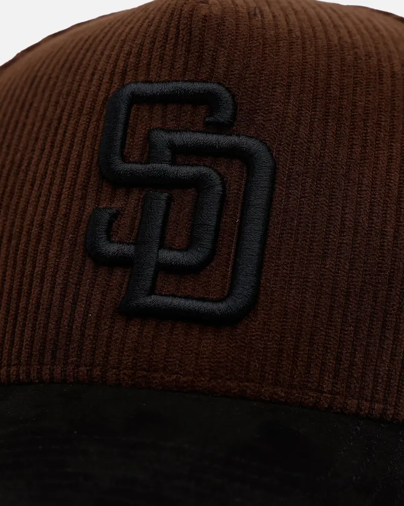 47 Brand San Diego Padres 'Barren' Offside Dt Corduroy Snapback Brown/Black 2