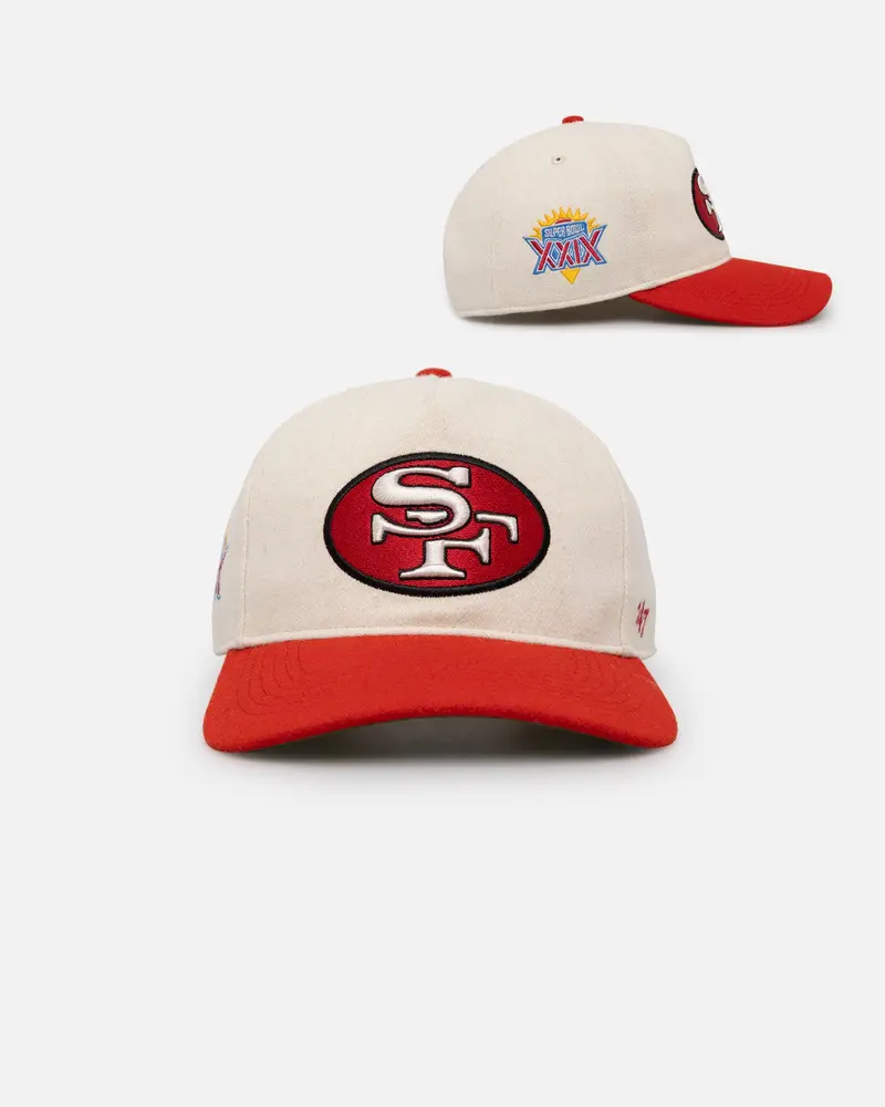 47 Brand San Francisco 49Ers Gridiron Snapback Natural/Red 1