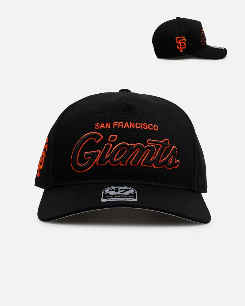 47 Brand San Francisco Giants 'Black Dome Script' 47 Hitch Snapback Black 1