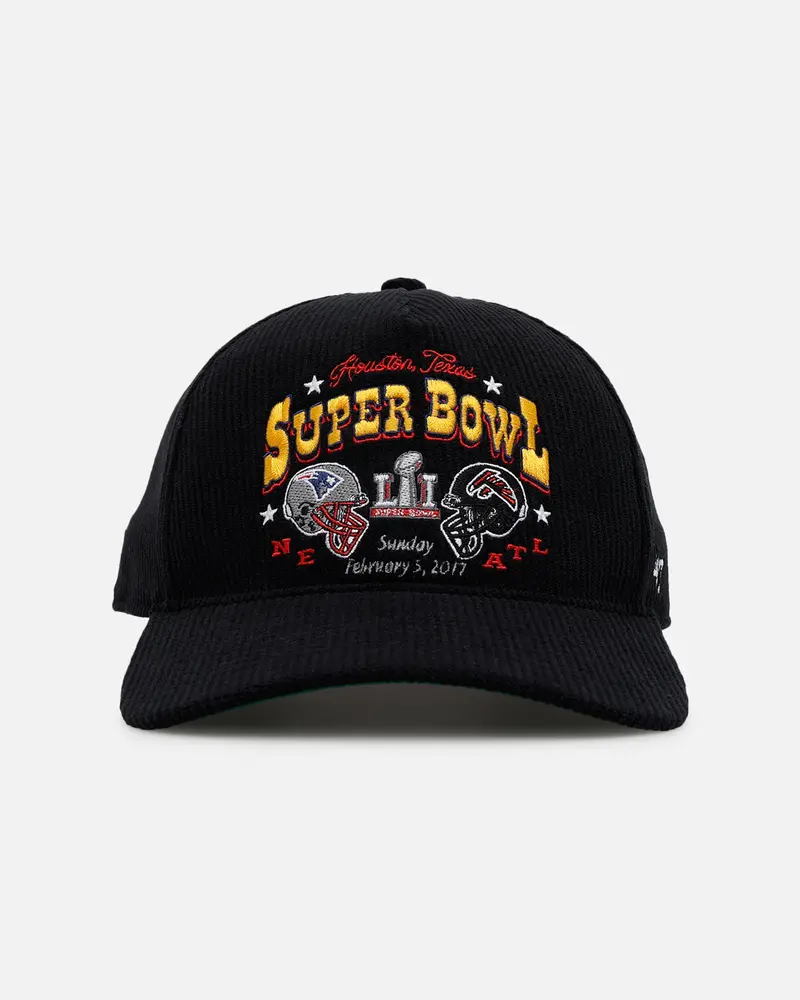 47 Brand Super Bowl Li 'Vintage Super Bowl' 47 Hitch Corduroy Snapback Black 1