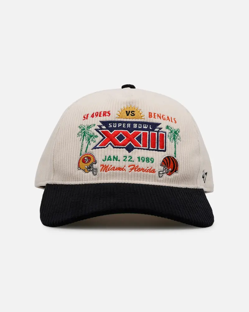 47 Brand Super Bowl Xxiii 'Vintage Super Bowl' 47 Hitch Corduroy Snapback Natural/Black 1