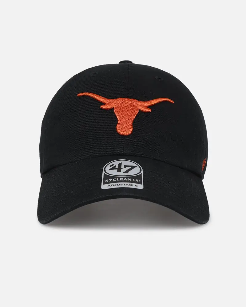 47 Brand Texas Longhorns 47 Clean Up Strapback Black 1