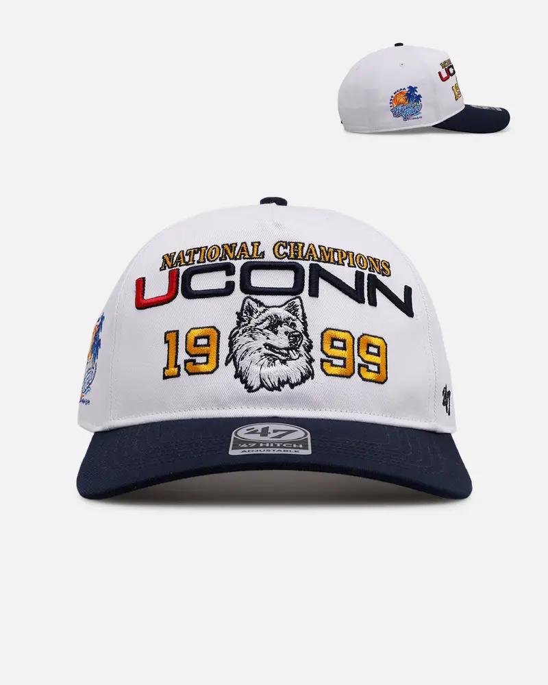 47 Brand Uconn 1999 'March Madness' Hitch Snapback White/Navy 1