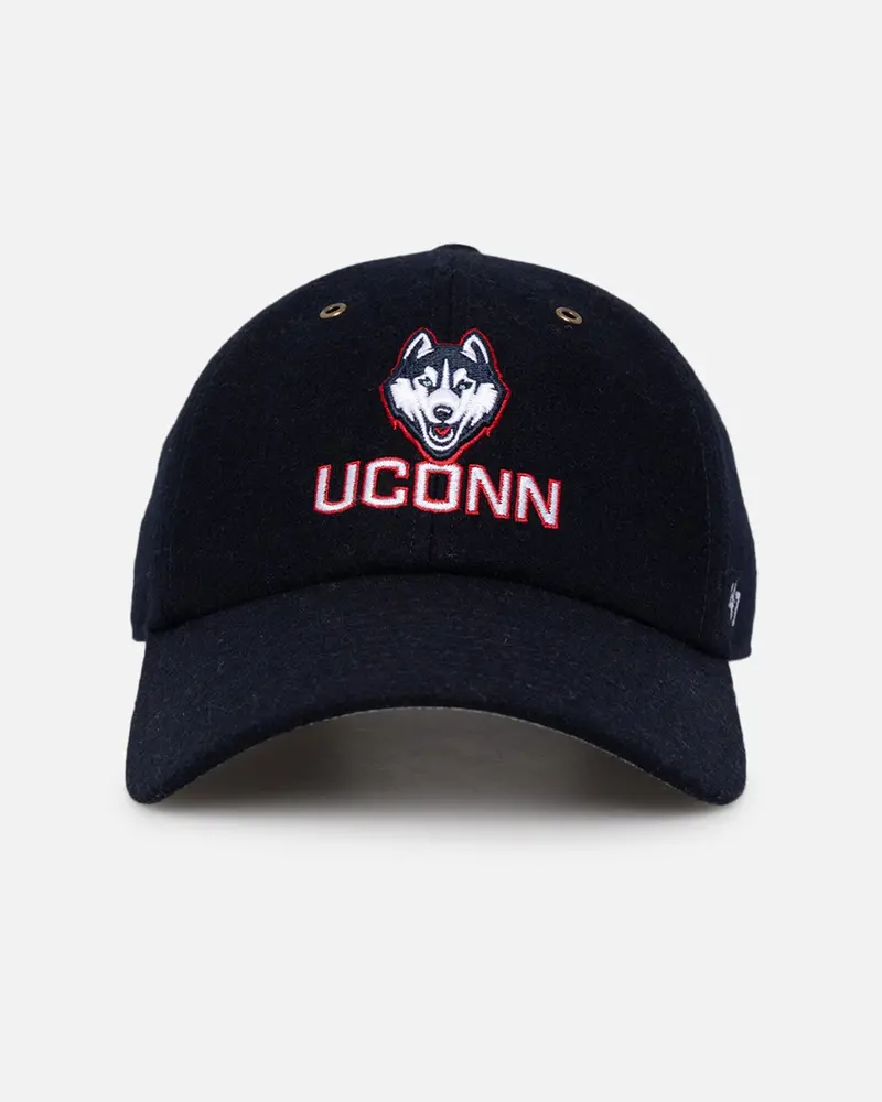 47 Brand Uconn Huskies Wooly Clean Up Strapback Navy 1