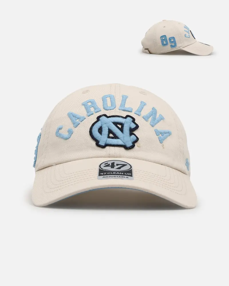 47 Brand University Of North Carolina Tar Heels Clubhouse Clean Up Strapback Sand 1