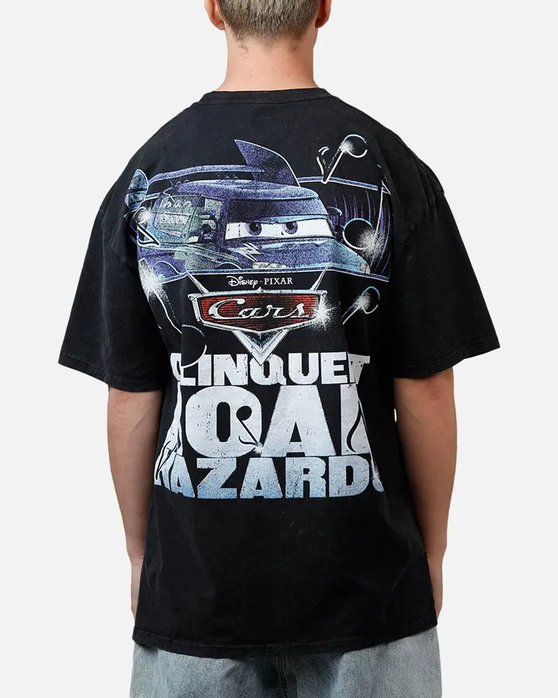 73Studio Disney And Pixar Cars Dj Vintage T-Shirt Black Acidwash 1