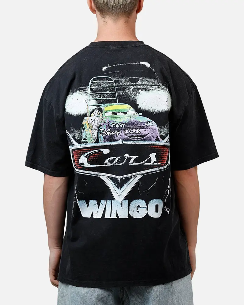 73Studio Disney And Pixar Cars Wingo Vintage T-Shirt Black Acidwash 1