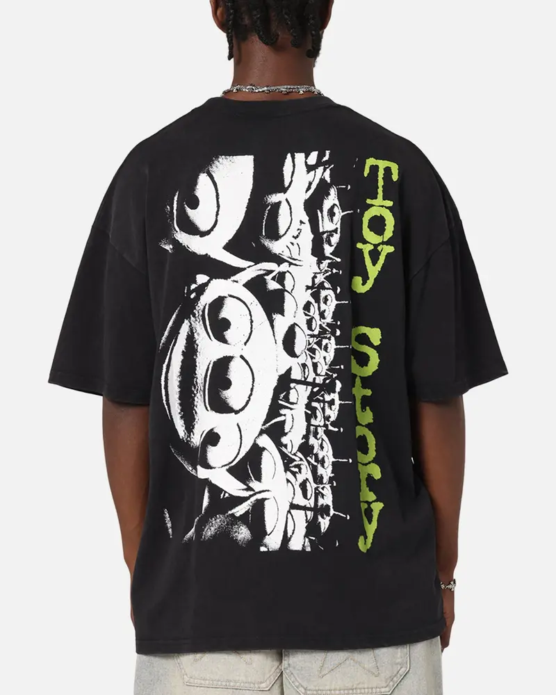 73Studio Disney Pixar Toy Story Little Green Men Vintage T-Shirt Black Acidwash 1
