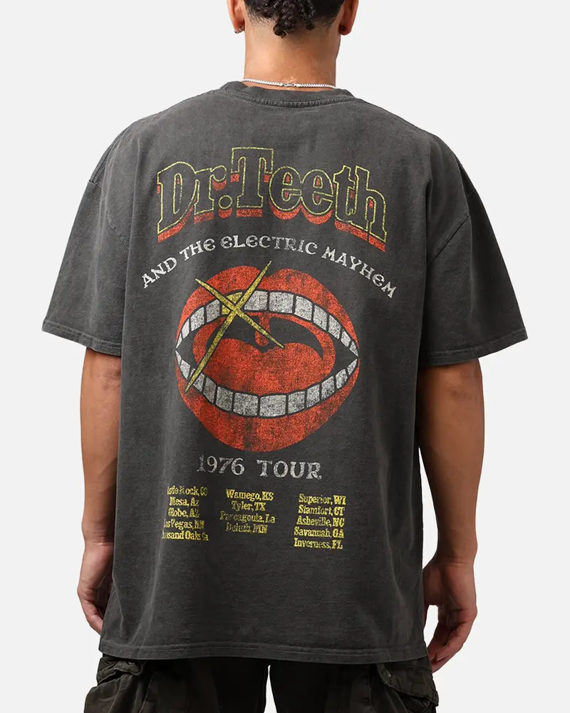 73Studio Disney The Muppets Animal Heavyweight T-Shirt Black Wash 2