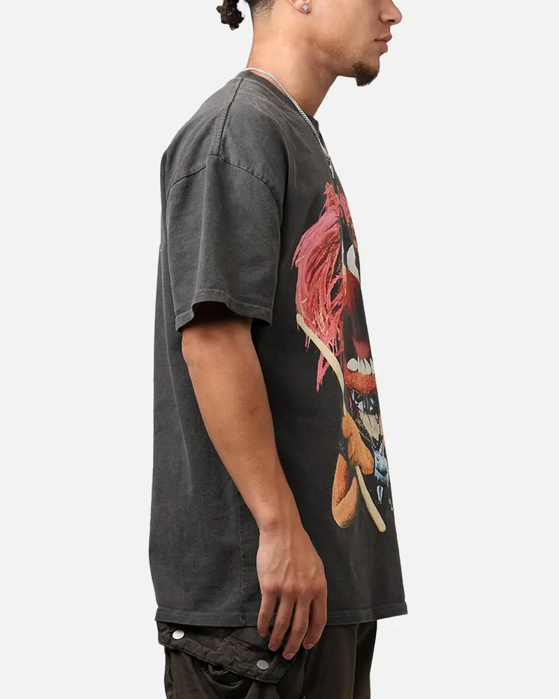 73Studio Disney The Muppets Animal Heavyweight T-Shirt Black Wash 4
