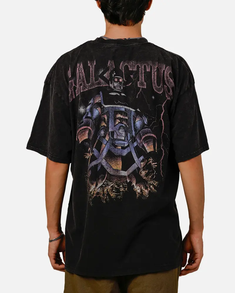 73Studio Marvel Galactus Vintage T-Shirt Black Acidwash 1