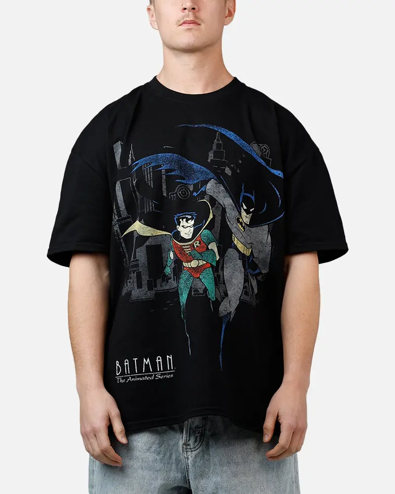 73Studio X Dc 1992 Batman And Robin Heavyweight T-Shirt Black 1