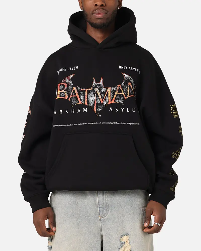 73Studio X Dc Batman Arkham Asylum Premium Hoodie Black 1