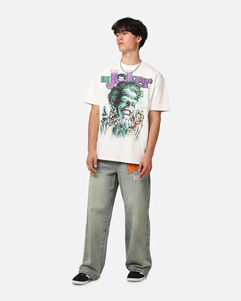 73Studio X Dc Batman The Joker Rings Heavyweight T-Shirt Off White 3