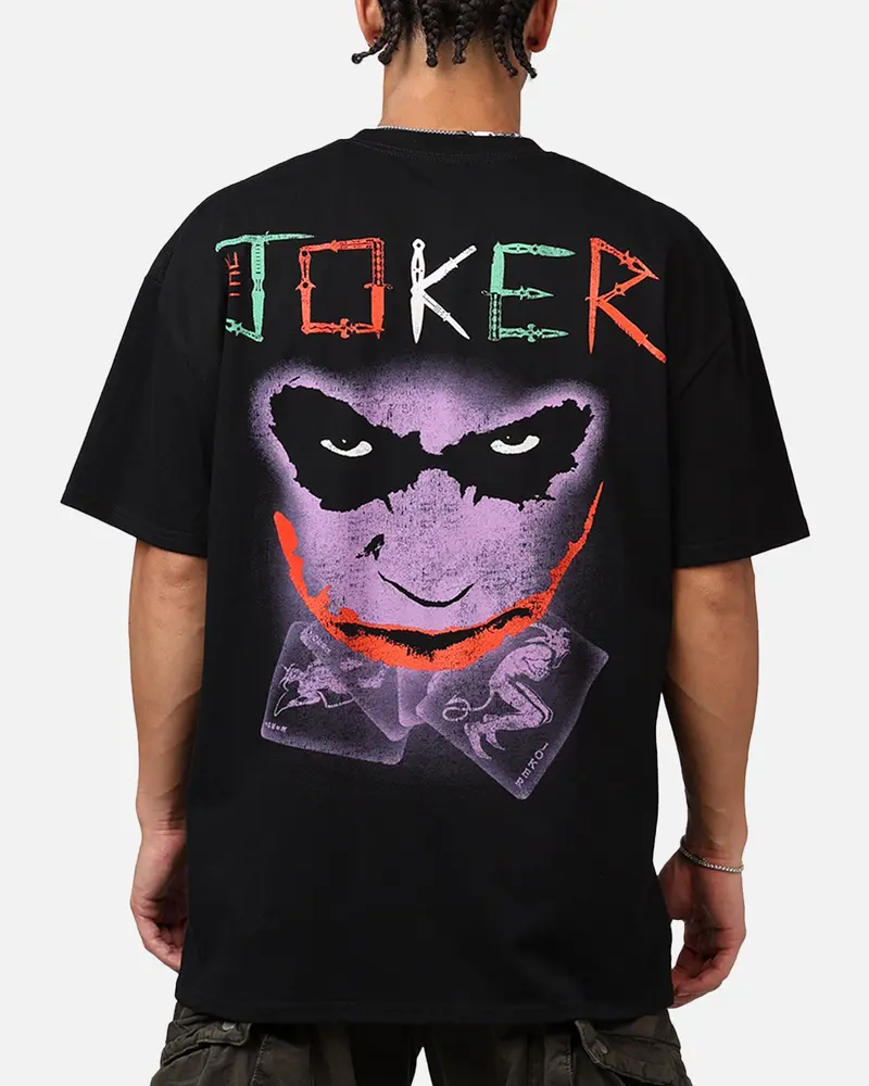 73Studio X Dc Batman The Joker Scars Heavyweight T-Shirt Black 1