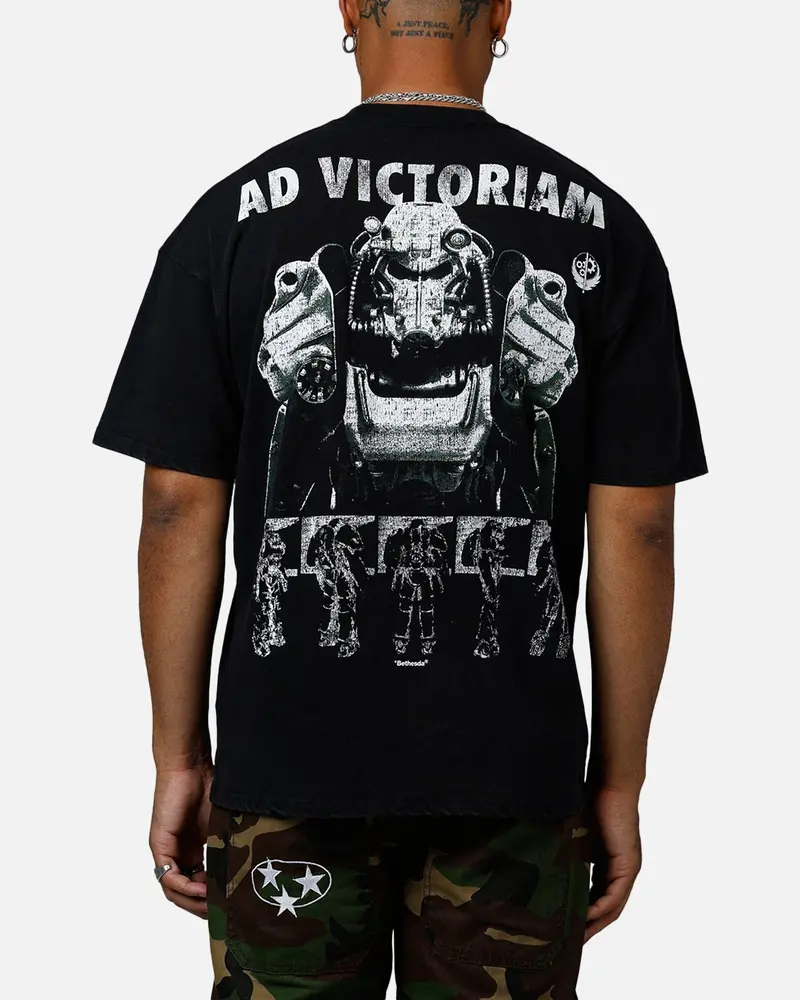 73Studio X Fallout '15 Fallout 4 Vintage T-Shirt Off Black 1
