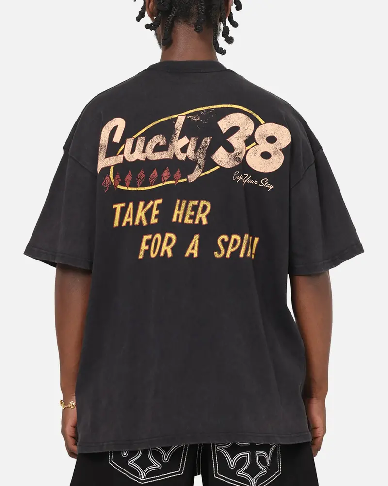 73Studio X Fallout: New Vegas Lucky 38 T-Shirt Black Acidwash 1