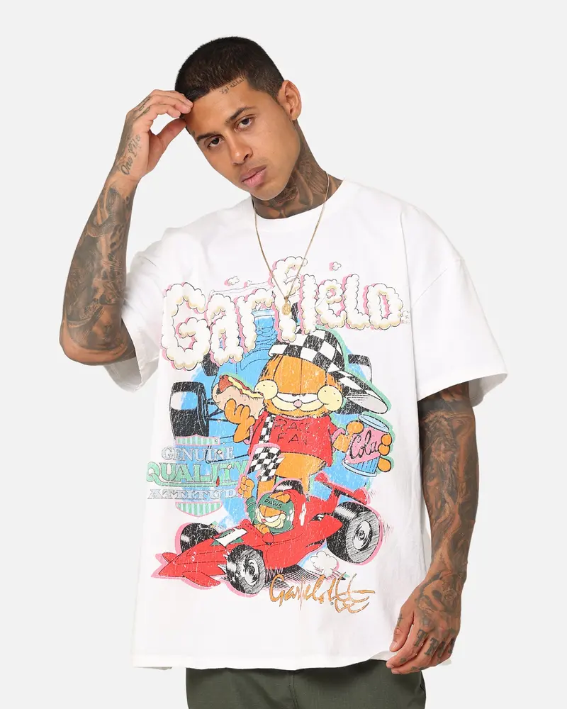 73Studio X Garfield Race Heavyweight T-Shirt White 1