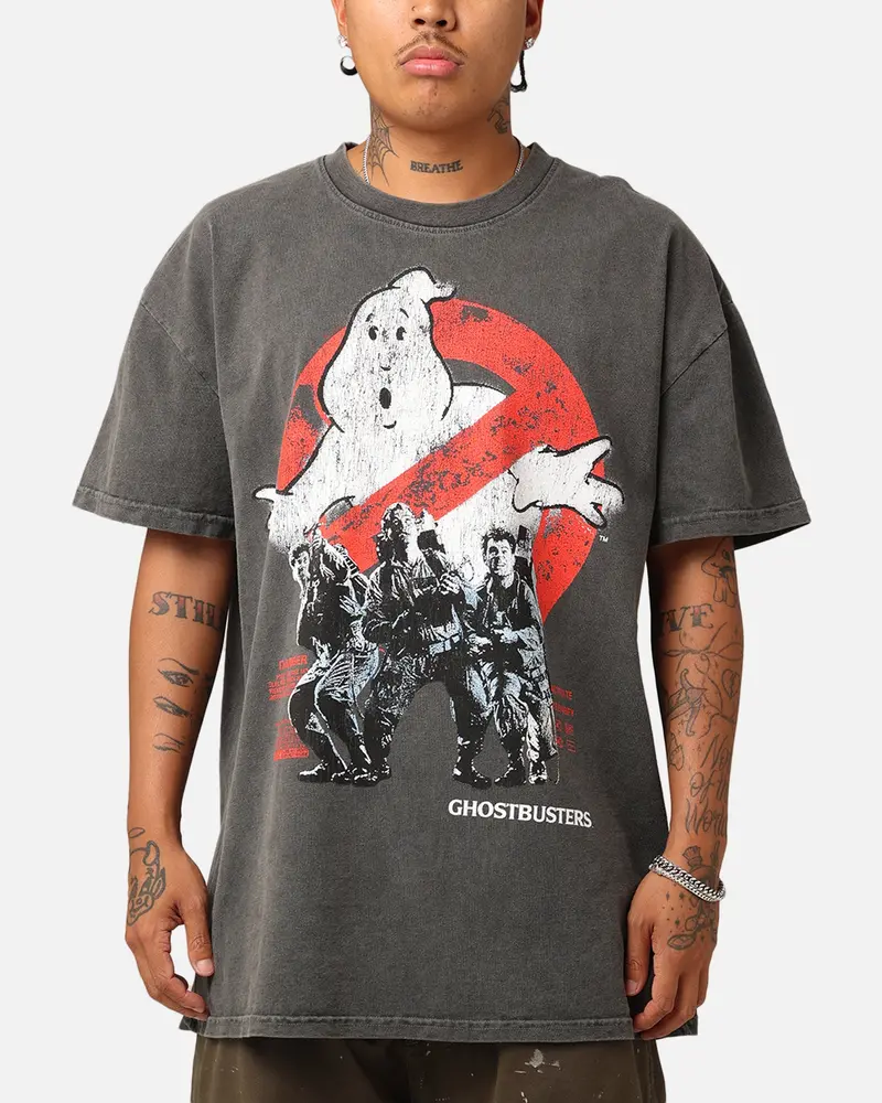 73Studio X Ghostbusters Heavyweight T-Shirt Black Wash 1
