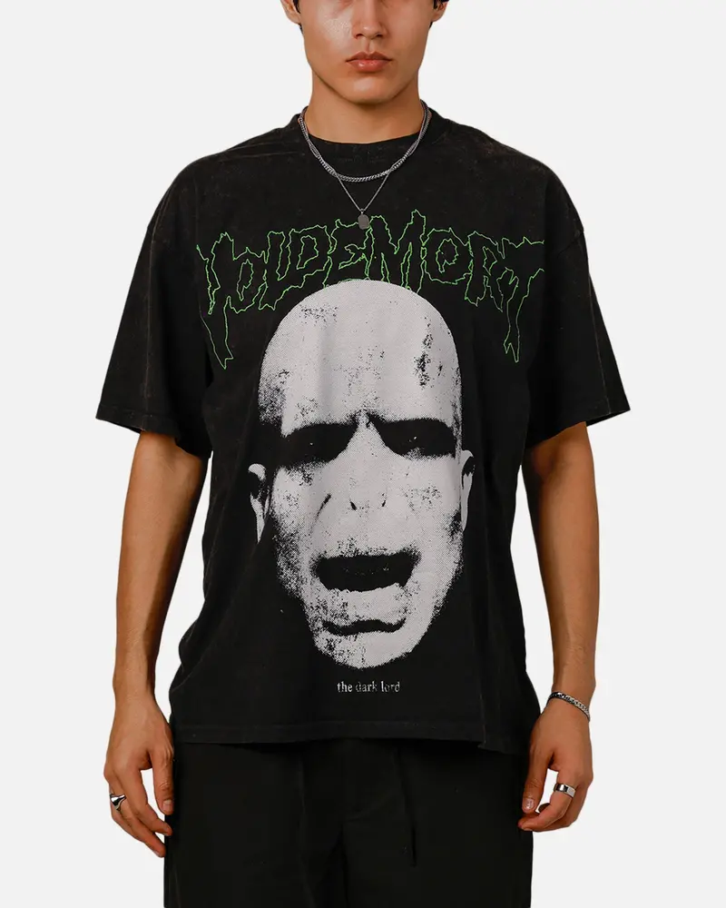 73Studio X Harry Potter Lord Voldemort Vintage T-Shirt Black Acidwash 1