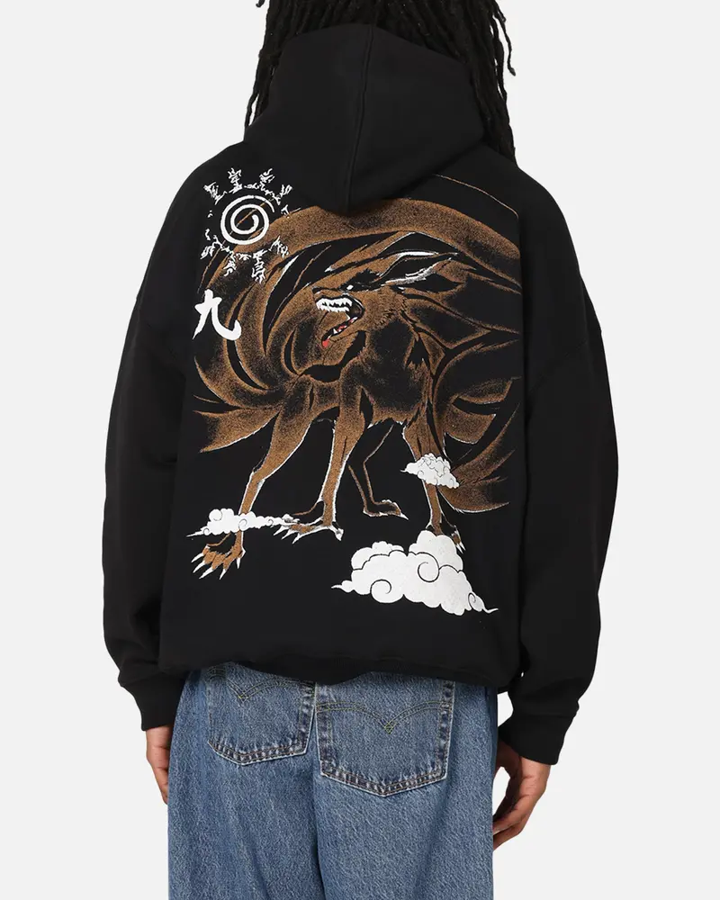 73Studio X Naruto Shippuden Kurama Premium Hoodie Black 1