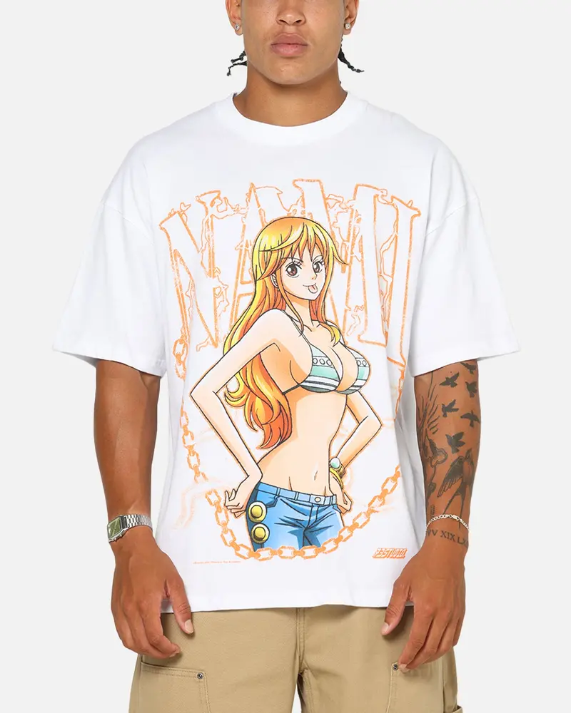 73Studio X One Piece Nami Vintage T-Shirt White 1