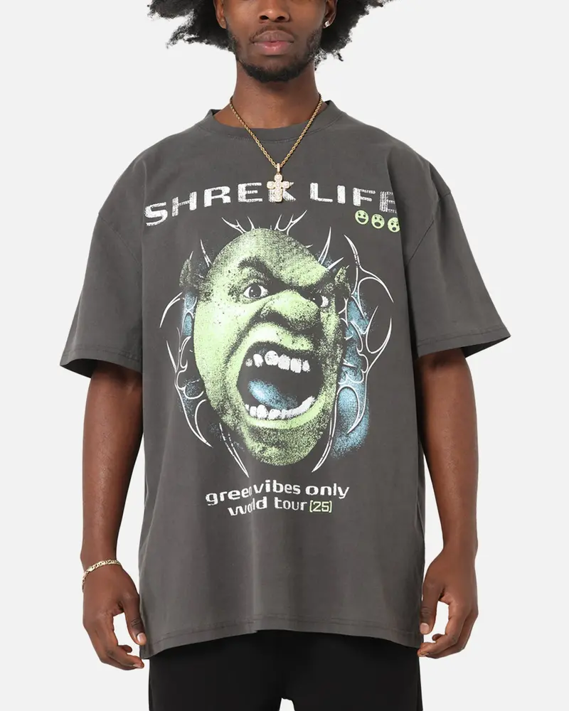 73Studio X Shrek Rave Heavy T-Shirt Black Wash 1