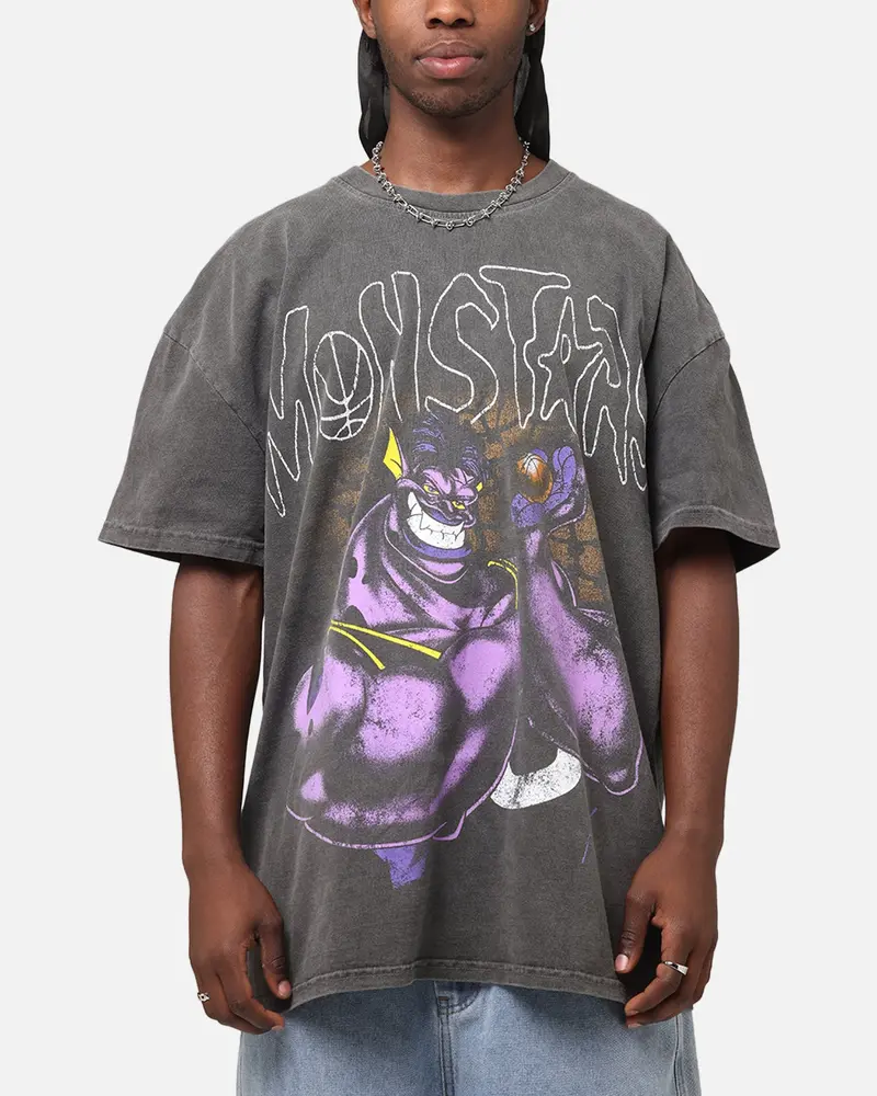 73Studio X Space Jam Monstars Heavyweight Vintage T-Shirt Black Wash 1