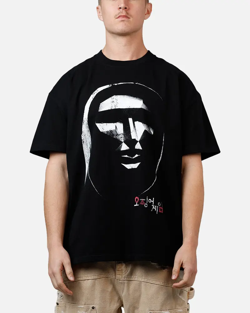 73Studio X Squid Game Front Man Heavyweight T-Shirt Black 1