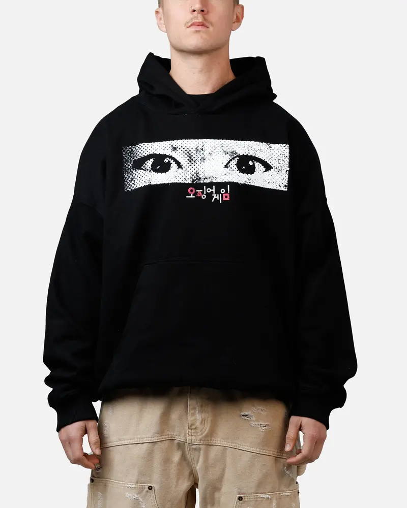 73Studio X Squid Game Young-Hee Eyes Premium Hoodie Black 1