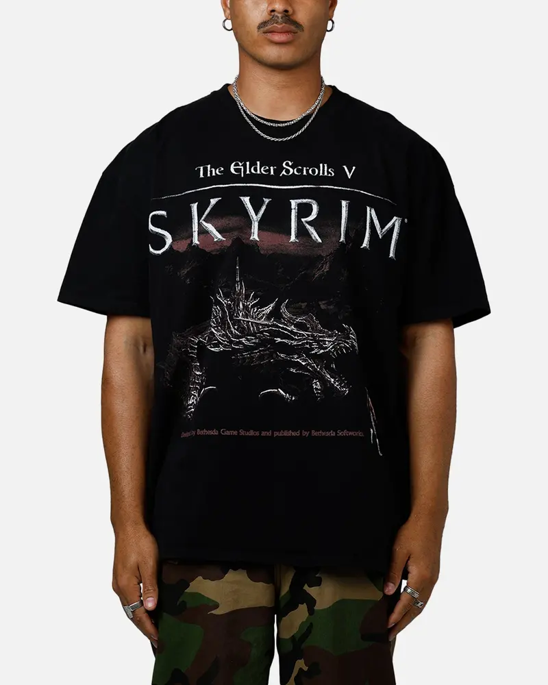 73Studio X The Elder Scrolls V: Skyrim Alduin Vintage T-Shirt Black 1