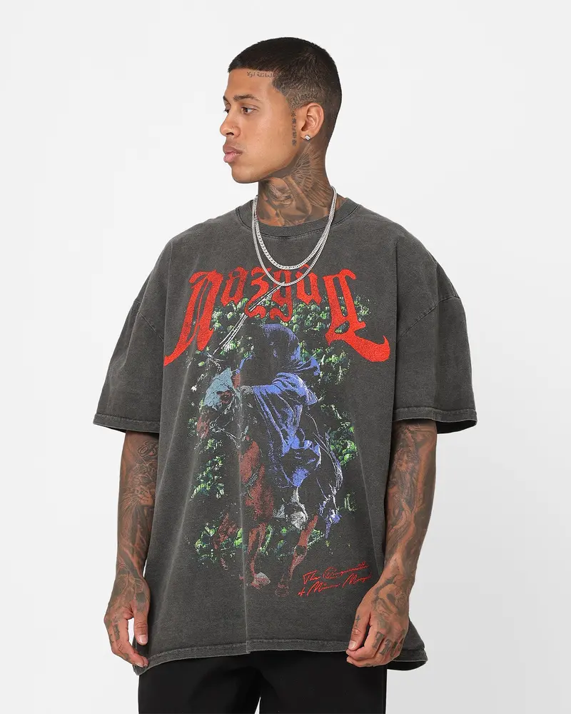 73Studio X The Lord Of The Rings Nazgul Heavyweight Vintage T-Shirt Black Wash 1