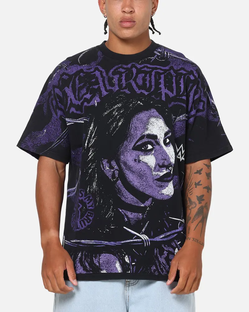 73Studio X Wwe Rhea Ripley All Over Print T-Shirt Black Wash 1