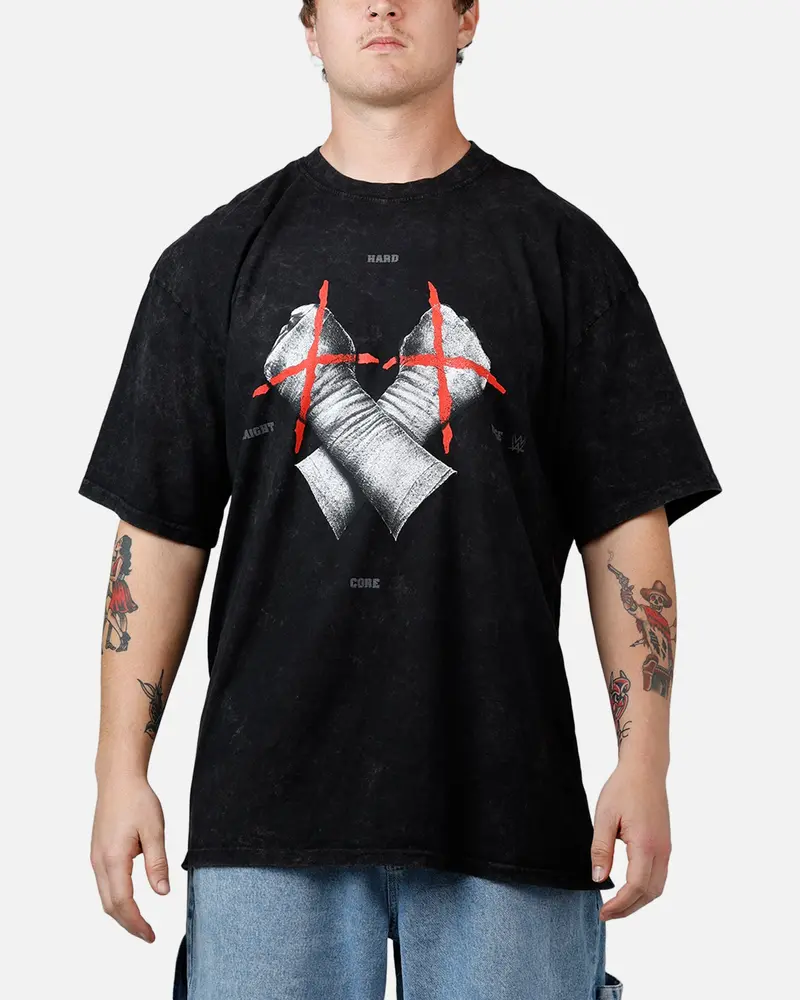 73Studio X Wwe Wrestlemania 42 Cm Punk T-Shirt Black Acidwash 1