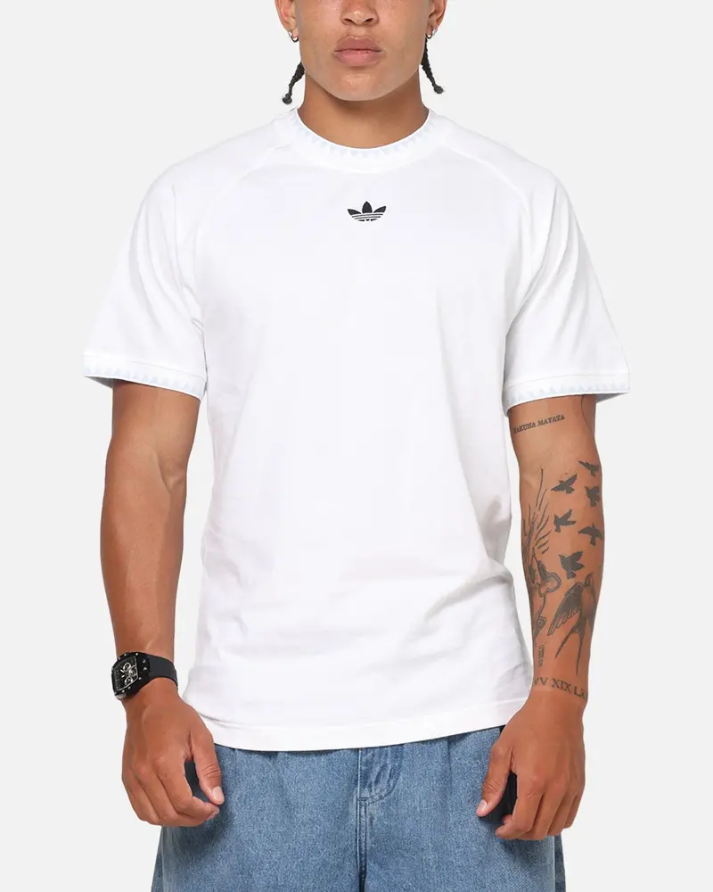 Adidas Chest Stripes Engineered T-Shirt White 1